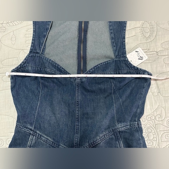 NWT We the Free x Free People Match Point Denim Jumpsuit S Slim Fit - Picture 11 of 14